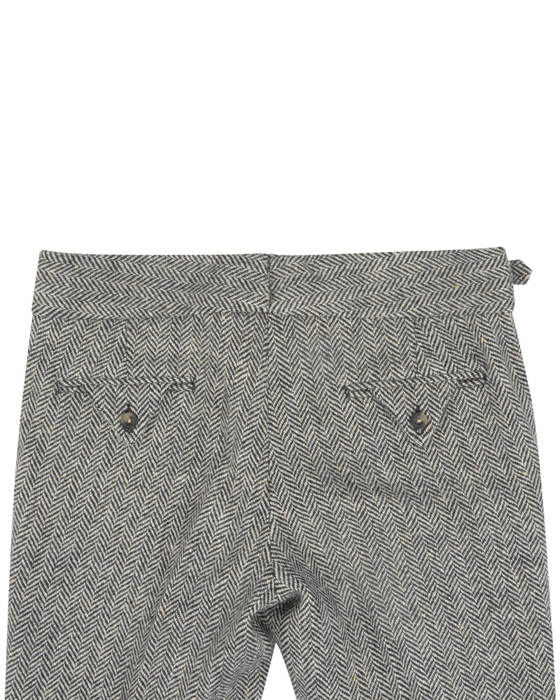 Molloy Herringbone Donegal Tweed Hose - Grau
