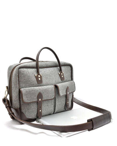 Luxire Portfolio Office Bag aus Leder und Wolle