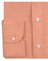 Orangefarbenes Hahnentritt-Shirt