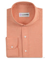 Orangefarbenes Hahnentritt-Shirt