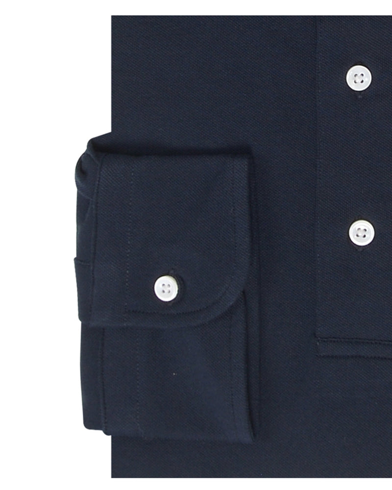 Oxford-Polo-T-Shirt in Blau