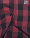 Freitagshemd: Rubinroter schwarzer Makro-Gingham