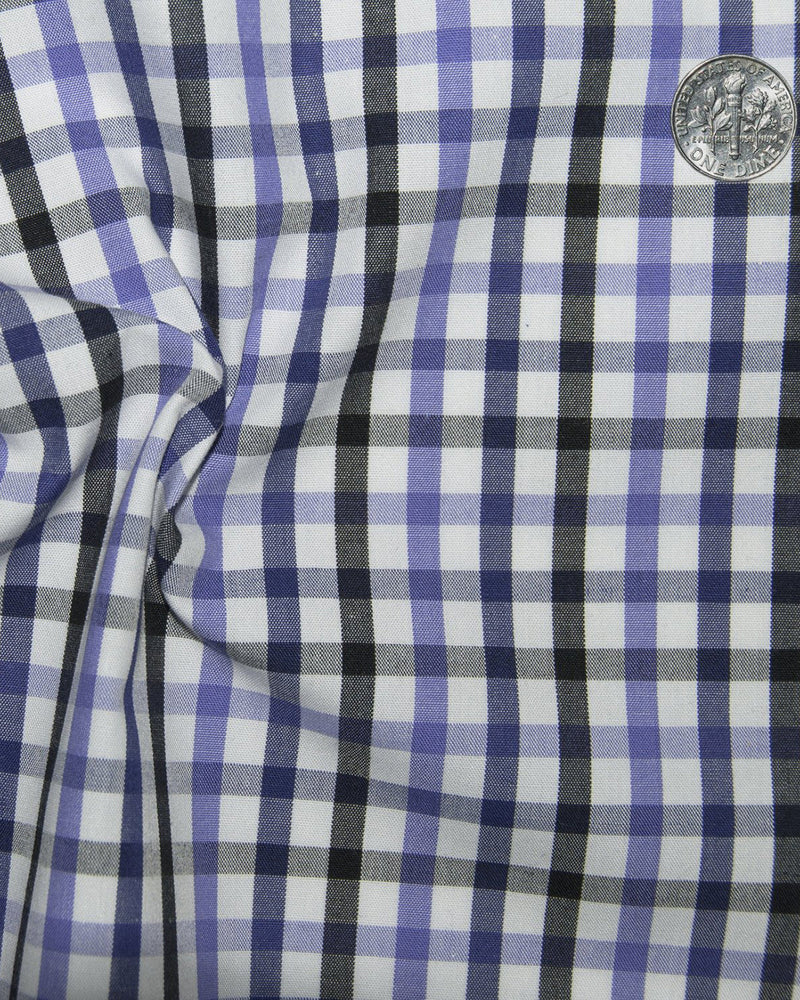 Friday Shirt:Purple Blue Black Tattersall
