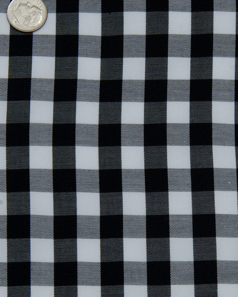 Monti Schwarz-weißer mittlerer Gingham-Twill