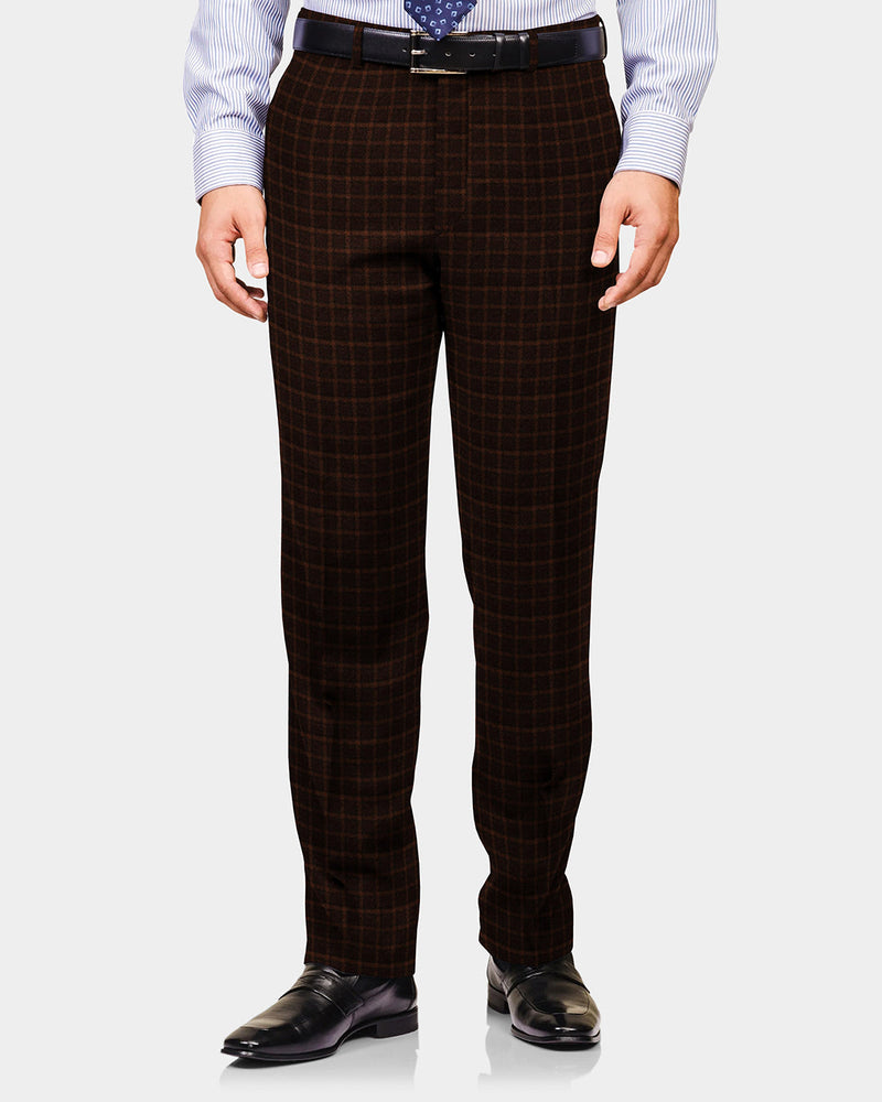 Drapers Brown Macro Checks Pants