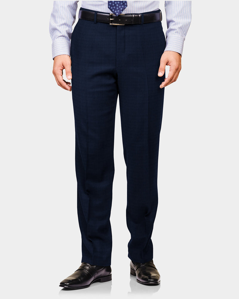 VBC Hose mit Mini-Karos in Blau und Schwarz