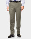 Scabal Hose aus olivgrünem Tattersall-Karo aus Leinen