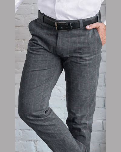 EThomas Shark Shine Silver Windowpane Checks