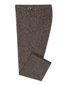 Dunkelbrauner Leinen-Chambray