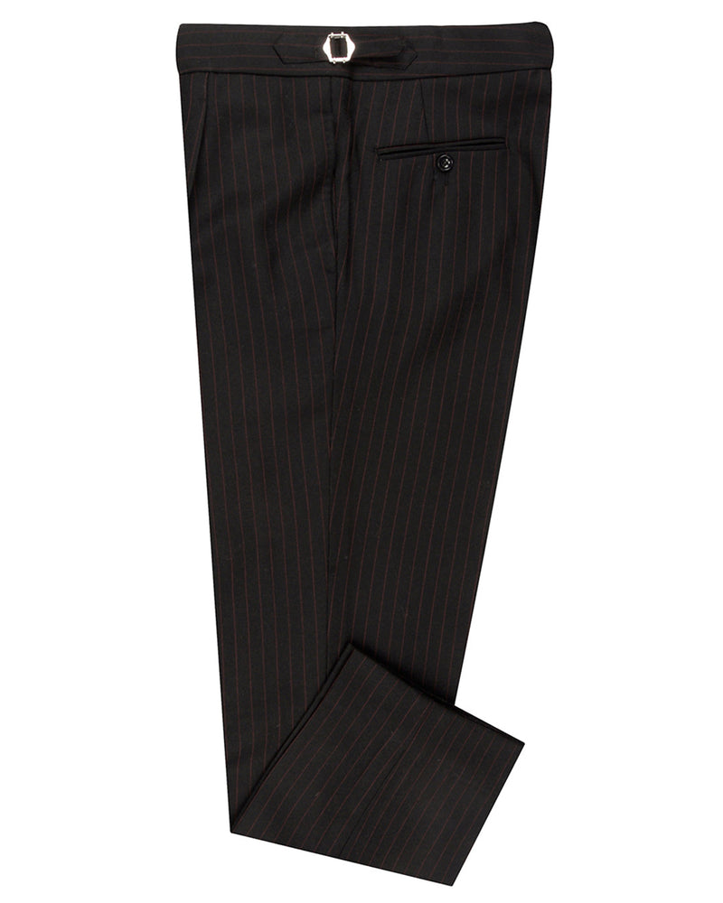 Dugdale Royal Classic: Schwarzer Twill mit braunen Nadelstreifen
