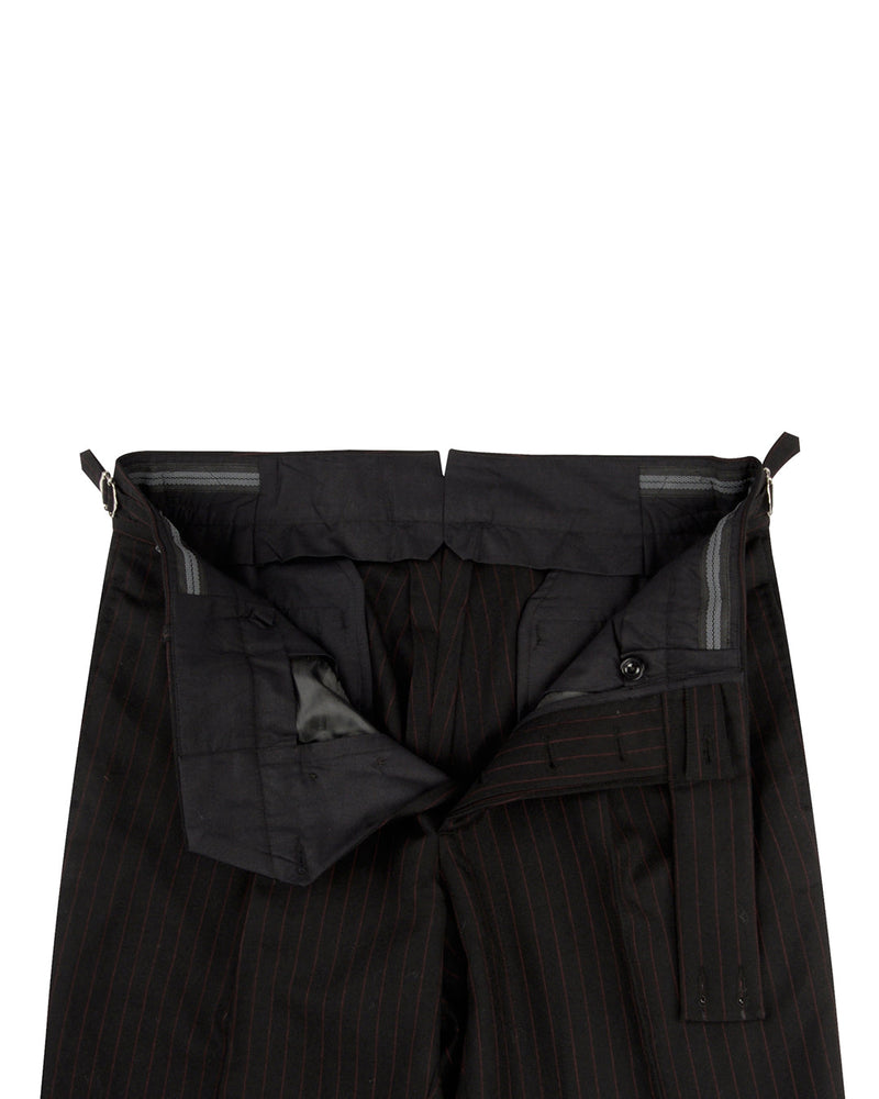 Dugdale Royal Classic: Schwarzer Twill mit braunen Nadelstreifen