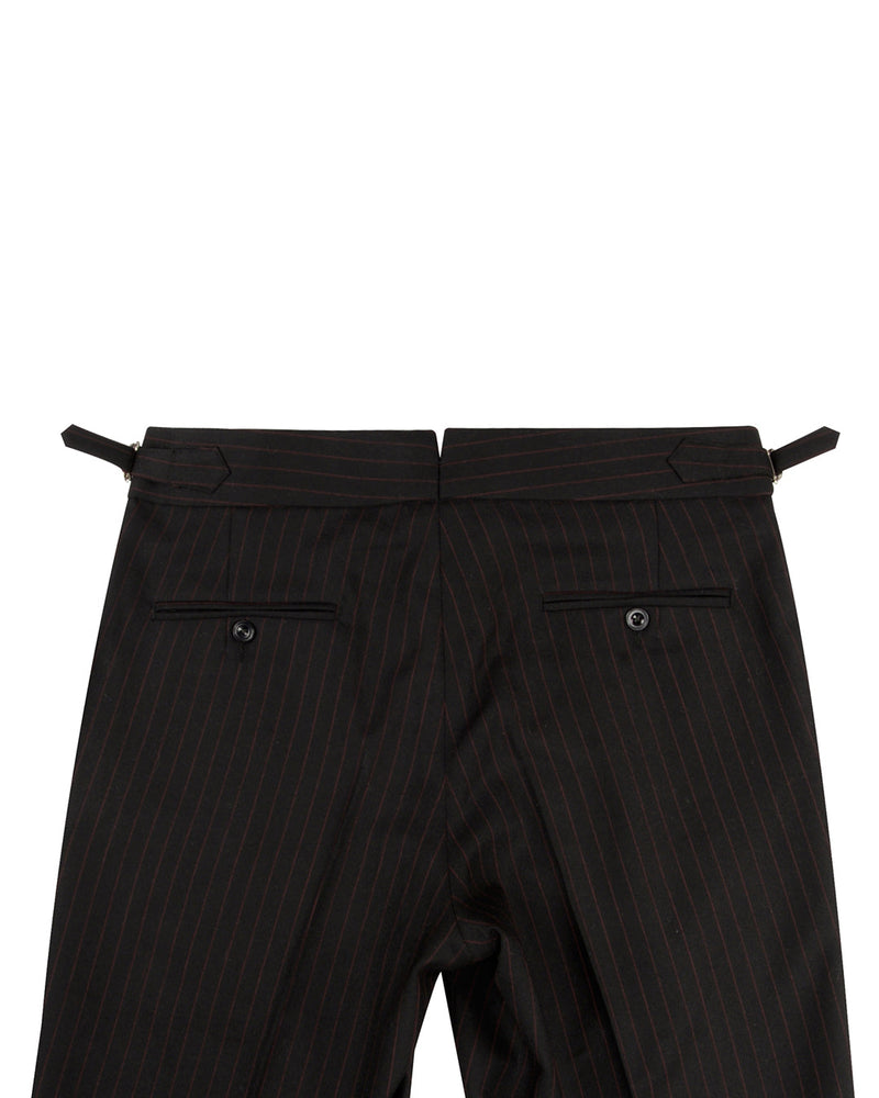Dugdale Royal Classic: Schwarzer Twill mit braunen Nadelstreifen