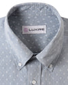 Chemise Wabash imprimée indigo pâle