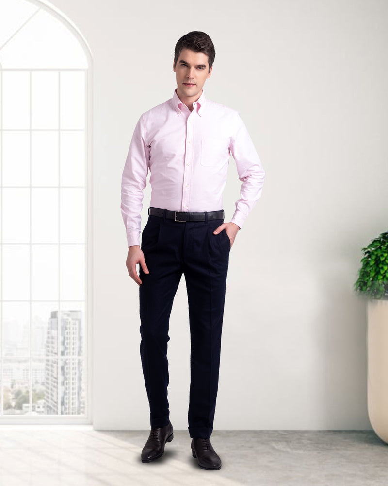Hellrosa Oxford-Hemd