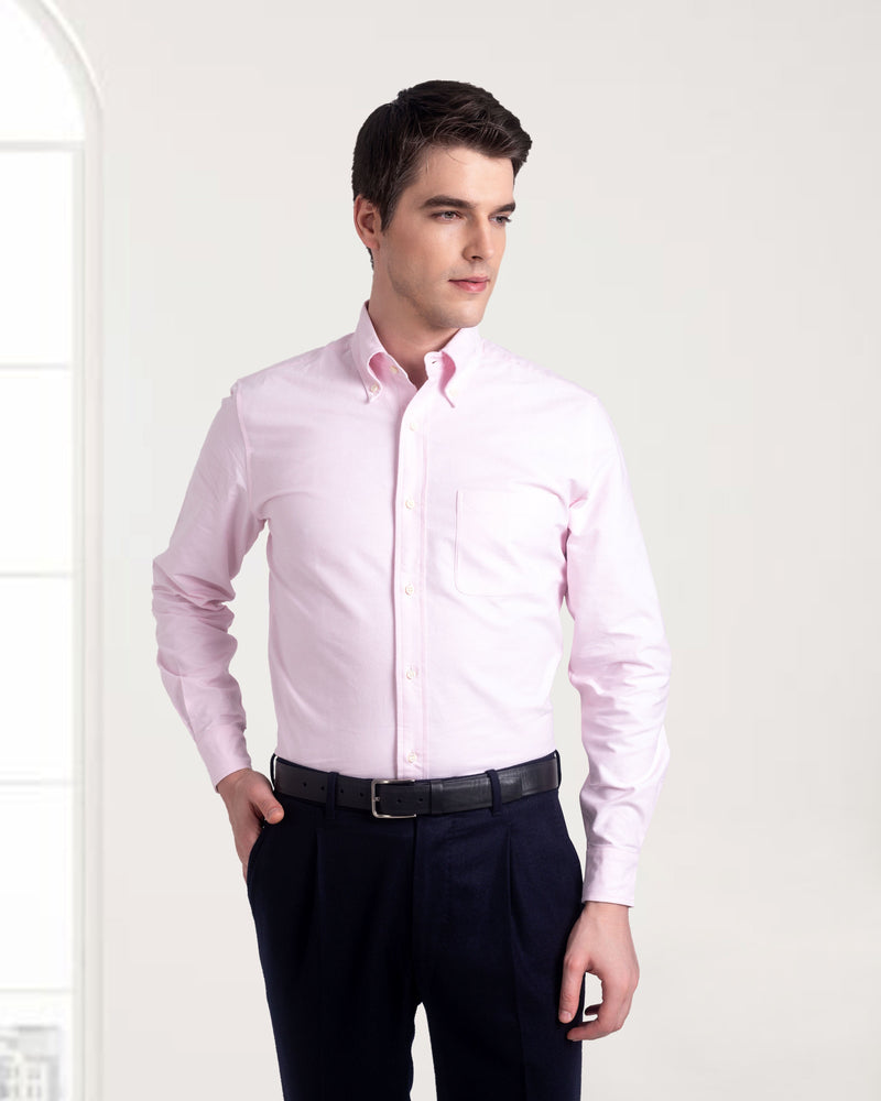 Hellrosa Oxford-Hemd