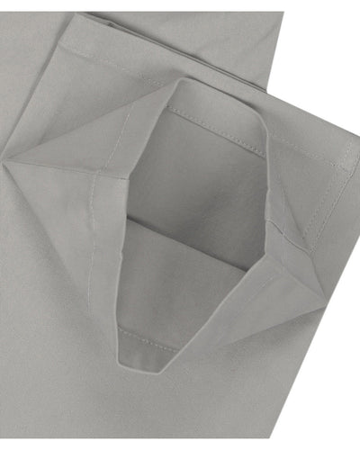 Chino en sergé gris pastel