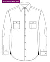 Blue Twill Flannel Work Shirt