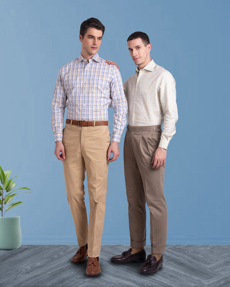 Pantalon plissé en sergé draby Sondrio
