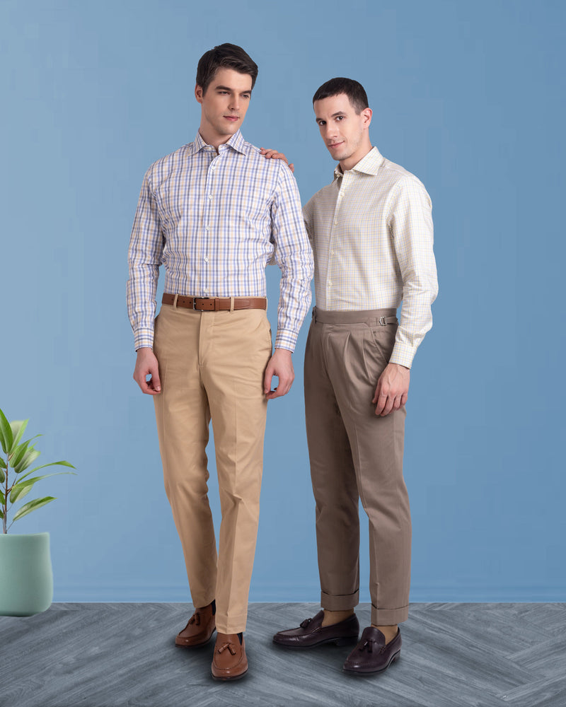Pantalon plissé en sergé draby Sondrio