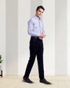 Plissierte Flanellhose Vitale Barberis Canonico in Dunkelmarineblau