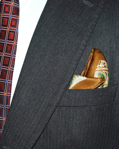 Gold Paisley Einstecktuch