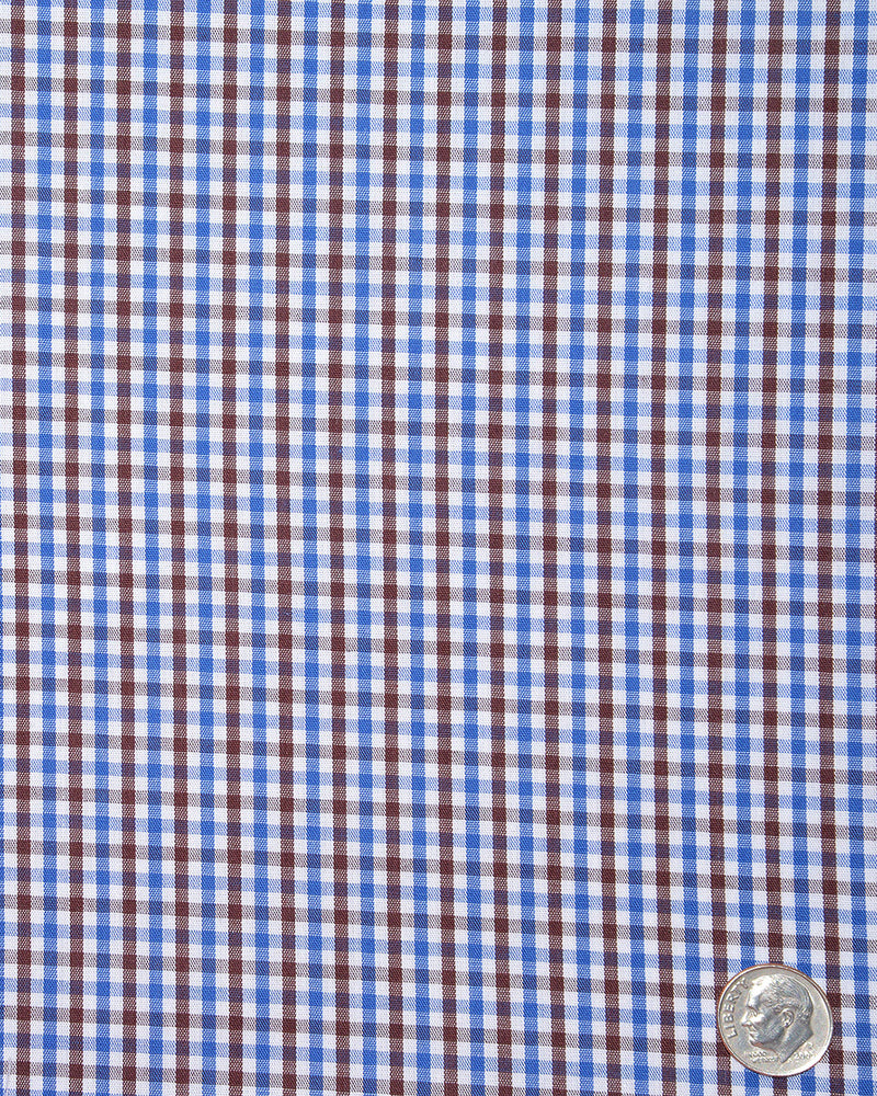 Blau-Braun-weiße Gingham-Karos