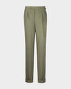Linen Cotton Canvas: Olive Pant