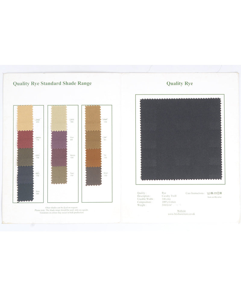 Brisbane Moss Olive Cotton Cavalry Twill