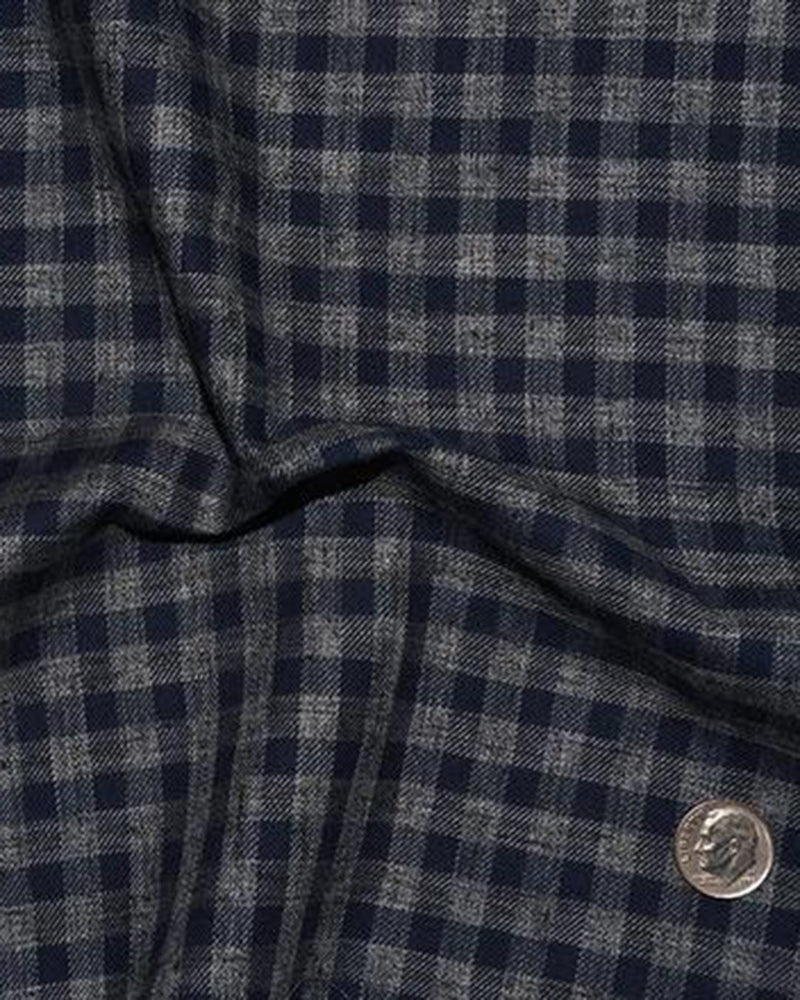 Luxire Presto: Grey Navy Tattersall Twill Checks