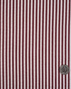 Rose Red White Bengal Stripes Seersucker