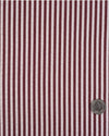Short en seersucker à rayures bengales rose rouge et blanches