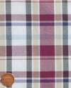 Leicht zu bügelnde Oxford-Karos in Maroon White Ecru