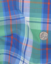 Green Blue Orange Madras Checks