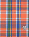 Orange Grün Blau Madras-Karos