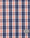 Marine-Orange-Weiß-Tartan-Karos