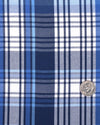 Blaues Madras-Karohemd in Blautönen