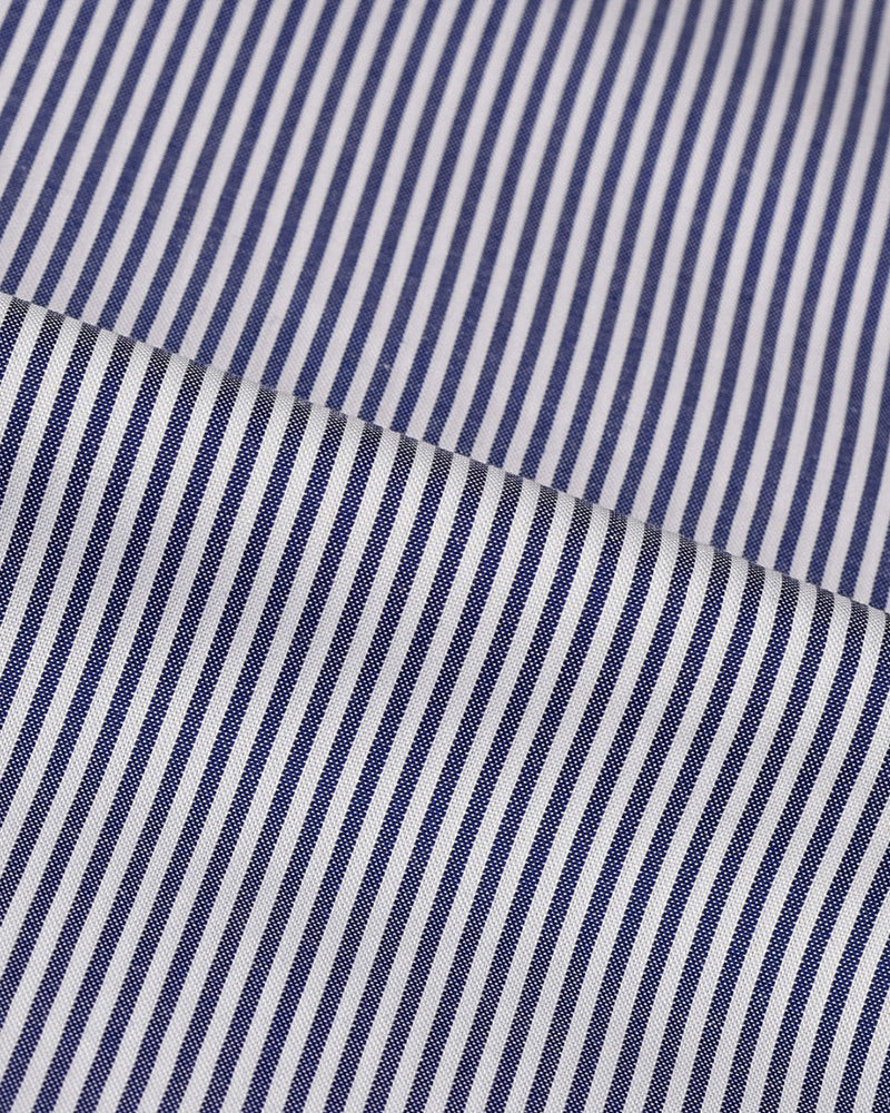 Dark Navy Oxford Stripe