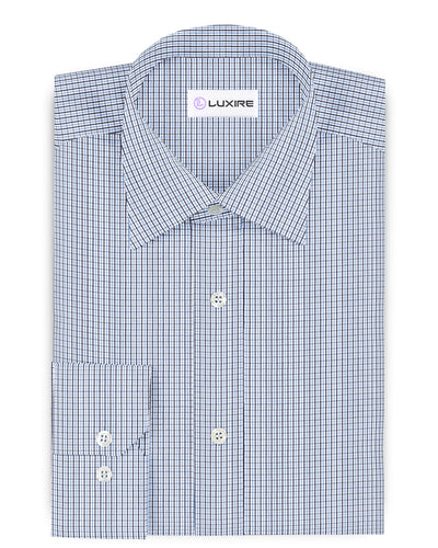 Albini: Blue Tattersal Checks