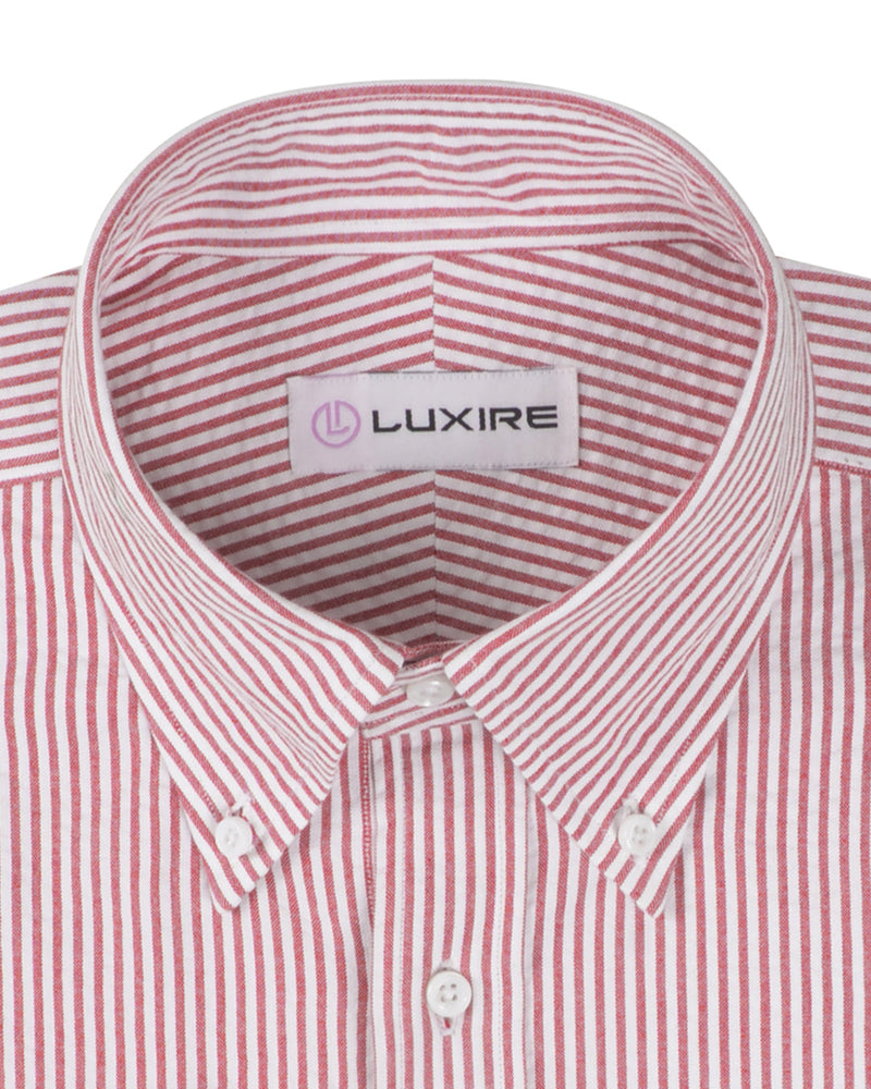 Rote Candy Stripes Seersucker