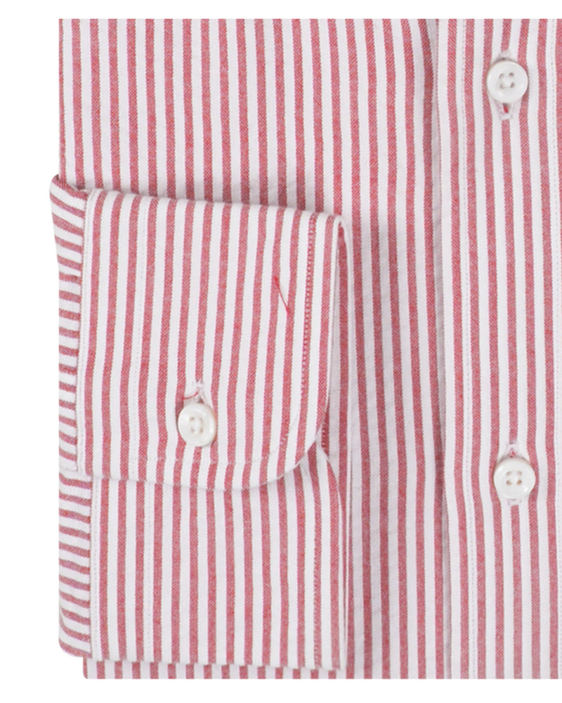 Rote Candy Stripes Seersucker