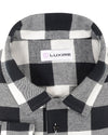 Kräftiger Twill, schwarz auf weiß kariert