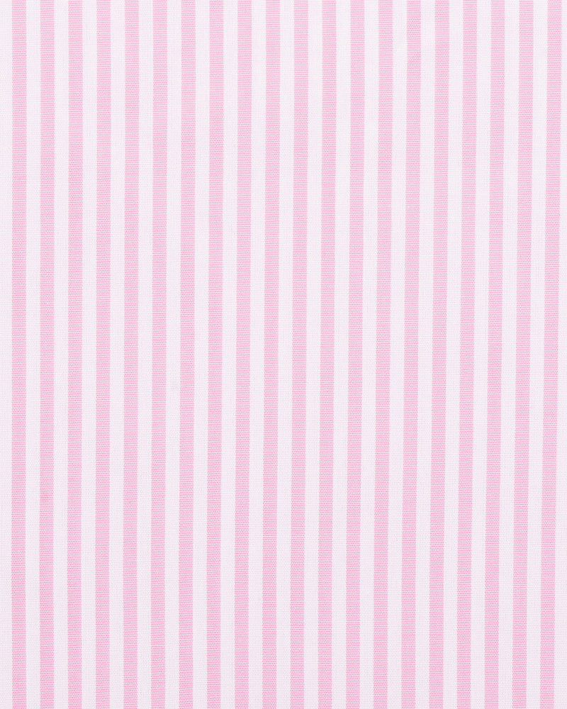 Pink Dress Stripes On White Shirt