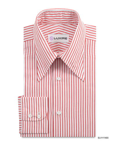 Friday Shirt: Red Pencil Stripes On White