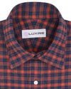 Flanelle : Rouge Marine Gris Tattersall