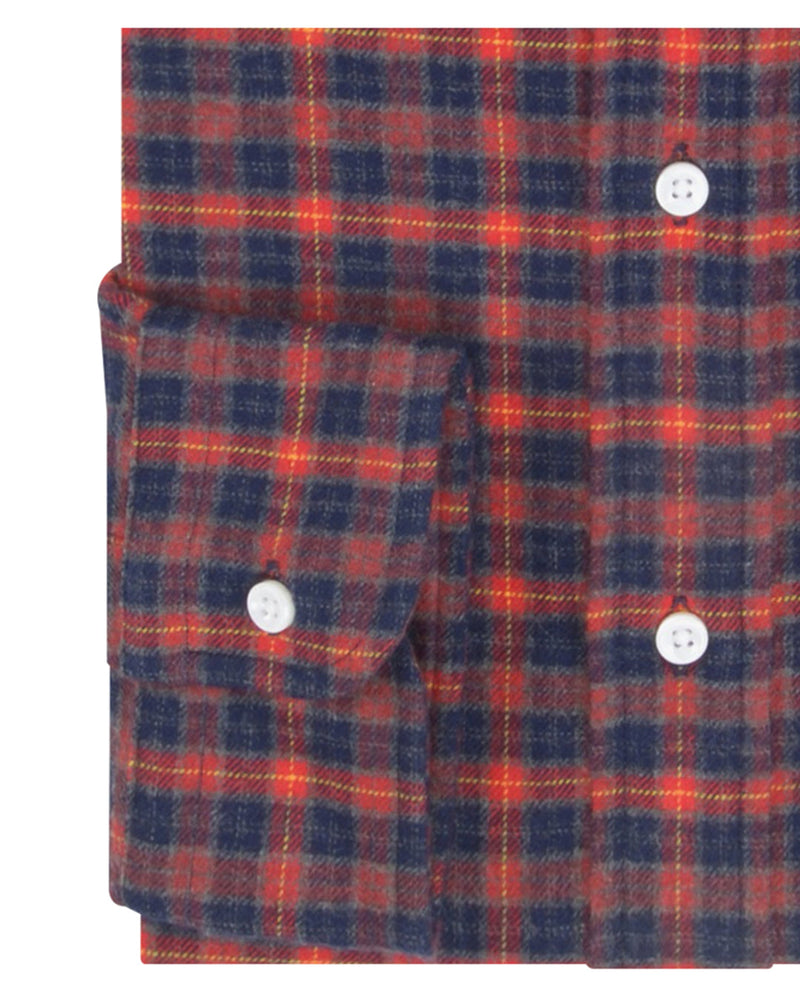 Flanelle : Rouge Marine Gris Tattersall
