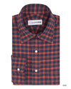 Flanelle : Rouge Marine Gris Tattersall