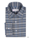 Graues, marineblaues, cremefarbenes Tartan-Karo-Oxford