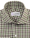 Green Brown Cream Gingham Tattersall
