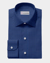 Marineschwarzer kleiner Gingham-Twill