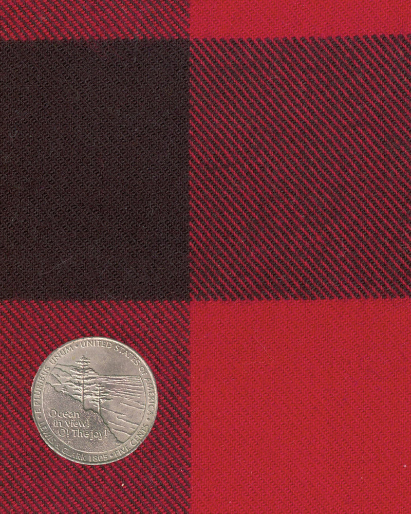 Red Black Big Gingham Flannel